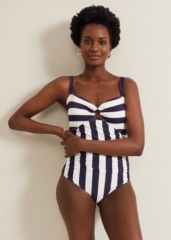 Phase Eight Stripe Swimwear Blue Canada | UVZXBC-028